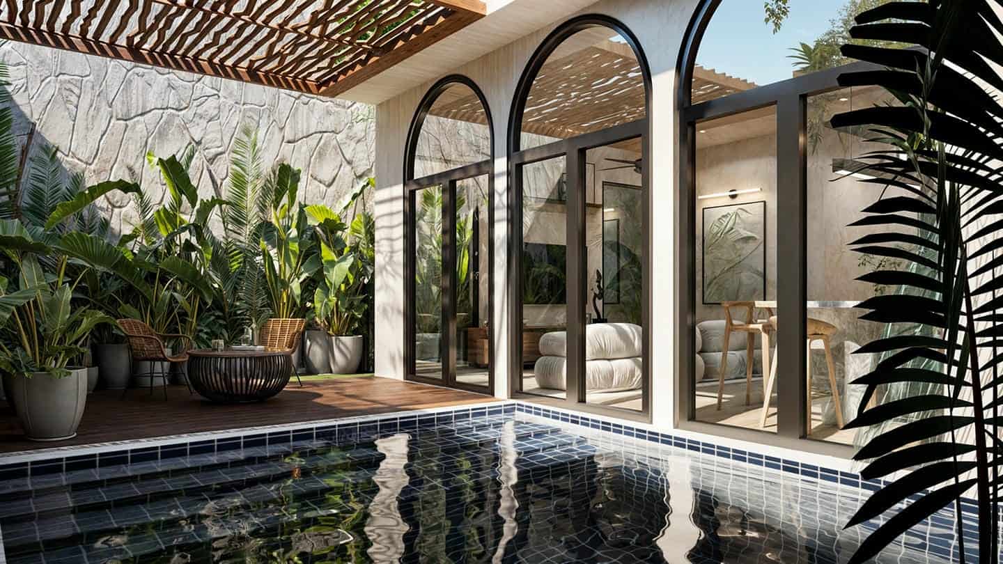 MODERN TROPICAL 2 BEDROOM VILLA FOR SALE LEASEHOLD IN ULUWATU BE-1466 